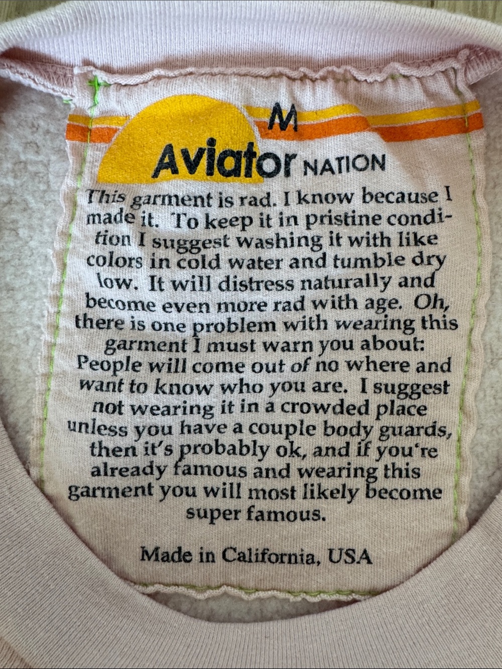 Aviator Nation Bolt Heart Relaxed Crew Sweatshirt - Picture 3 of 3